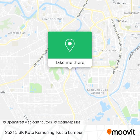 Sa215 SK Kota Kemuning map