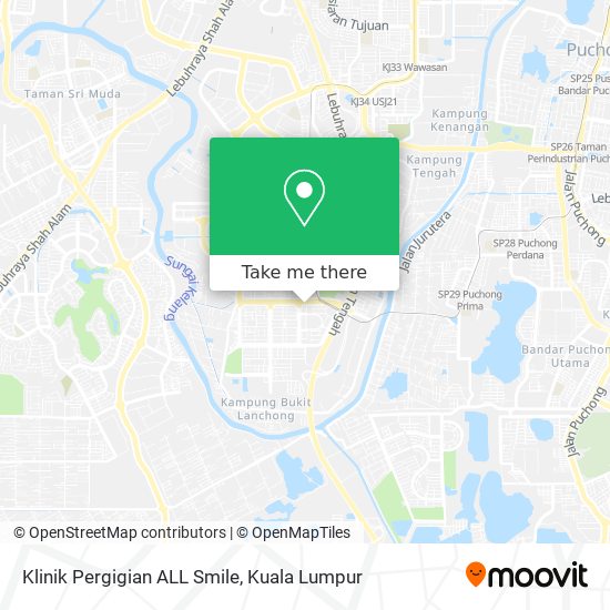 Klinik Pergigian ALL Smile map