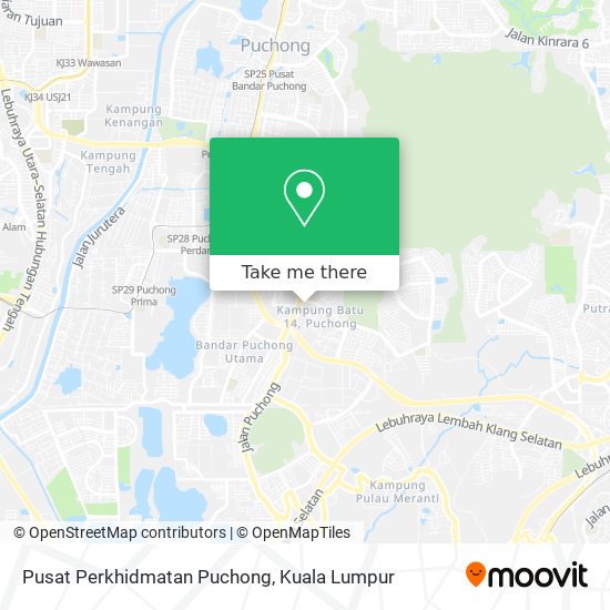 Peta Pusat Perkhidmatan Puchong