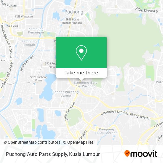 Puchong Auto Parts Supply map