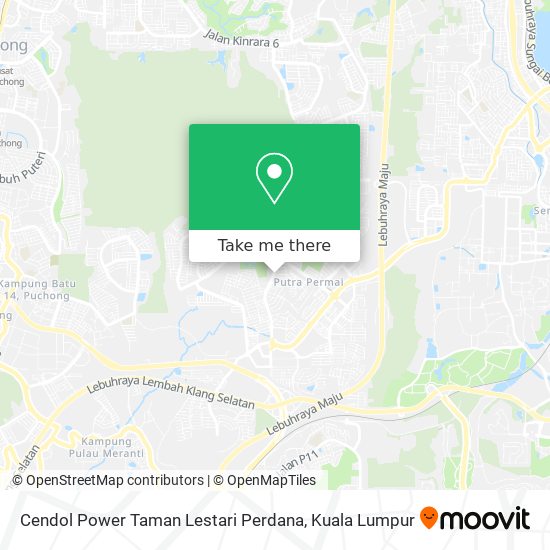 Peta Cendol Power Taman Lestari Perdana