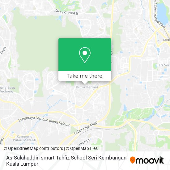 Peta As-Salahuddin smart Tahfiz School Seri Kembangan