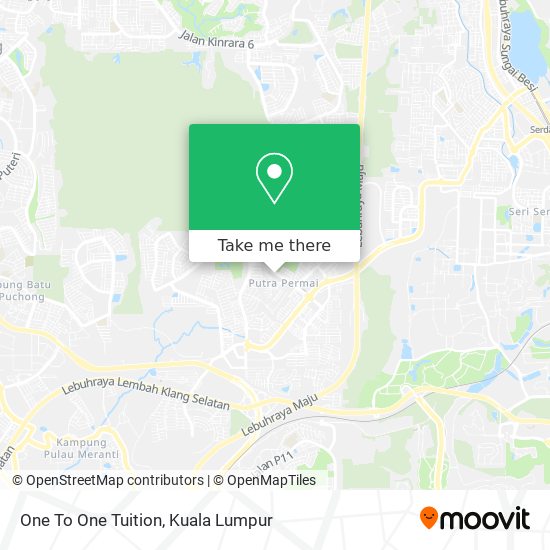 One To One Tuition map