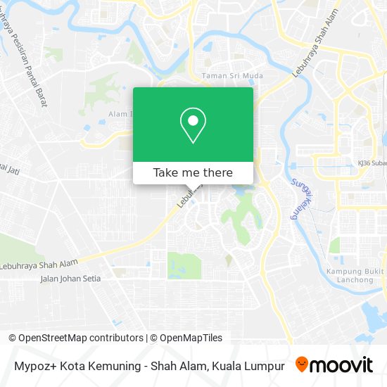Peta Mypoz+ Kota Kemuning - Shah Alam
