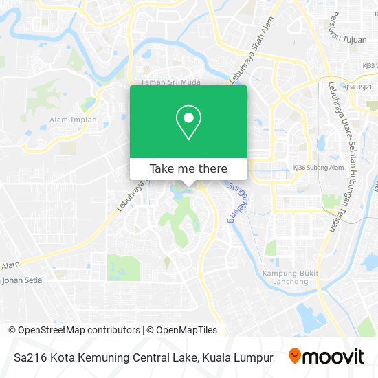 Peta Sa216 Kota Kemuning Central Lake