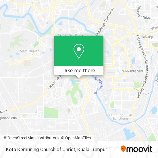 Peta Kota Kemuning Church of Christ