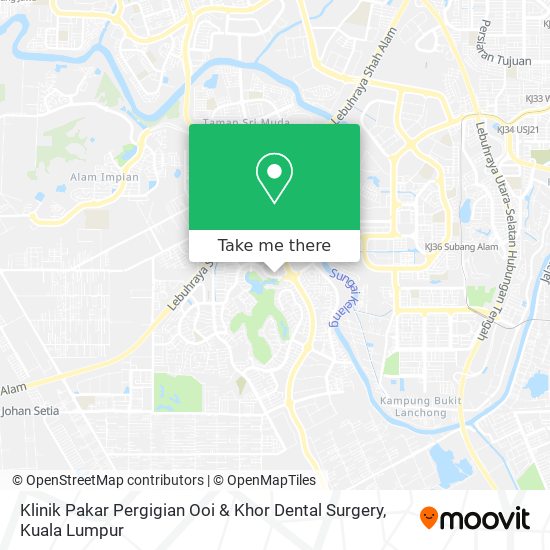 Klinik Pakar Pergigian Ooi & Khor Dental Surgery map