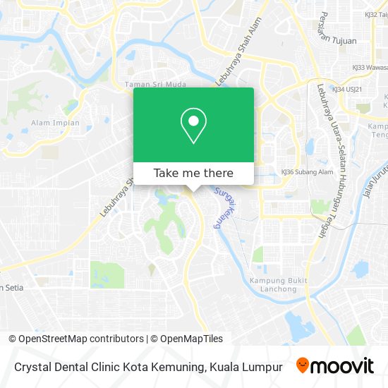 Peta Crystal Dental Clinic Kota Kemuning