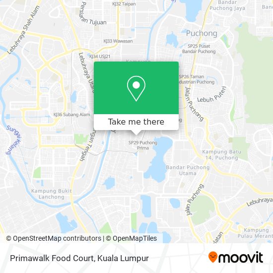 Primawalk Food Court map