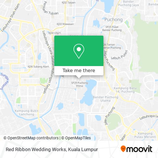 Red Ribbon Wedding Works map