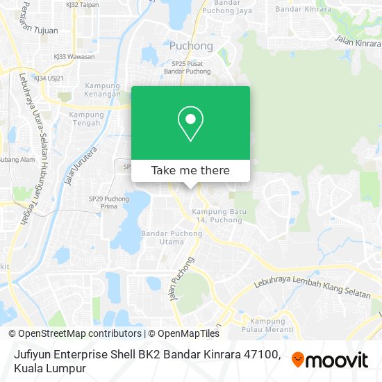 Jufiyun Enterprise Shell BK2 Bandar Kinrara 47100 map