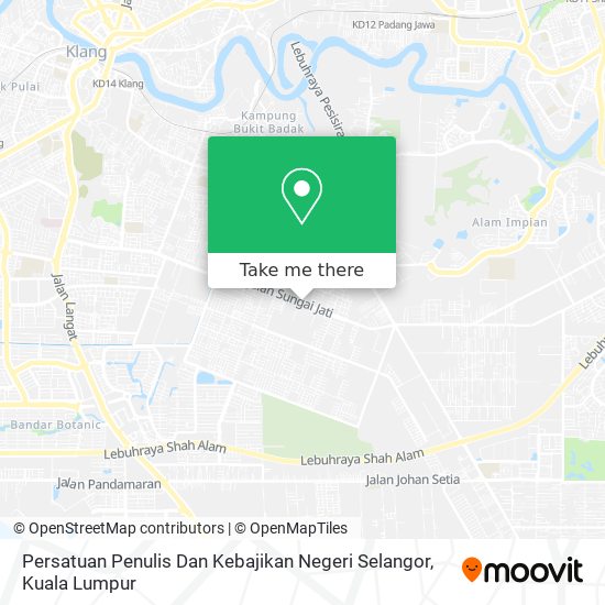 Persatuan Penulis Dan Kebajikan Negeri Selangor map