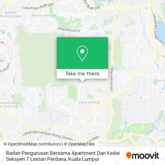 Peta Badan Pengurusan Bersama Apartment Dan Kedai Seksyen 7 Lestari Perdana