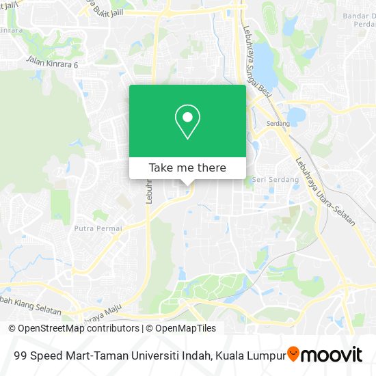 Peta 99 Speed Mart-Taman Universiti Indah