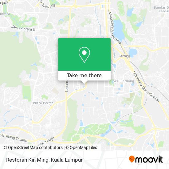 Peta Restoran Kin Ming