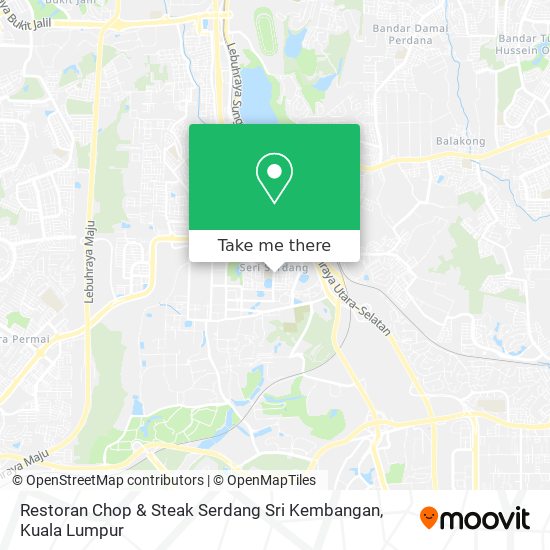 Restoran Chop & Steak Serdang Sri Kembangan map