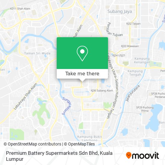 Peta Premium Battery Supermarkets Sdn Bhd