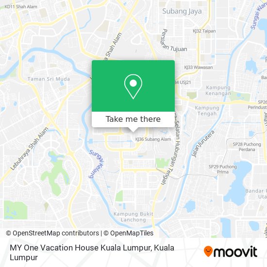 MY One Vacation House Kuala Lumpur map