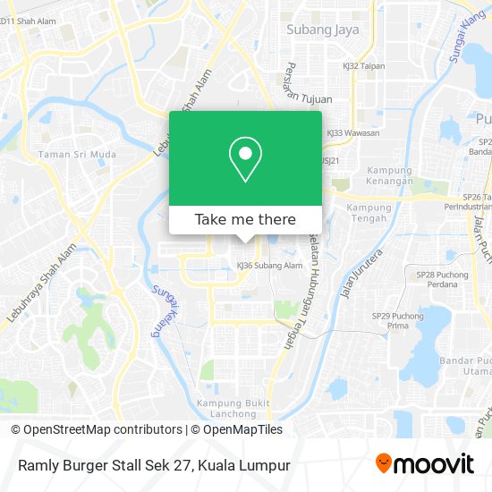 Ramly Burger Stall Sek 27 map