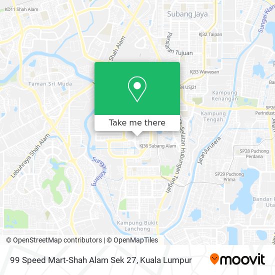 99 Speed Mart-Shah Alam Sek 27 map