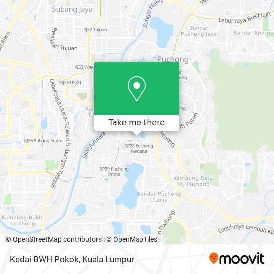 Kedai BWH Pokok map