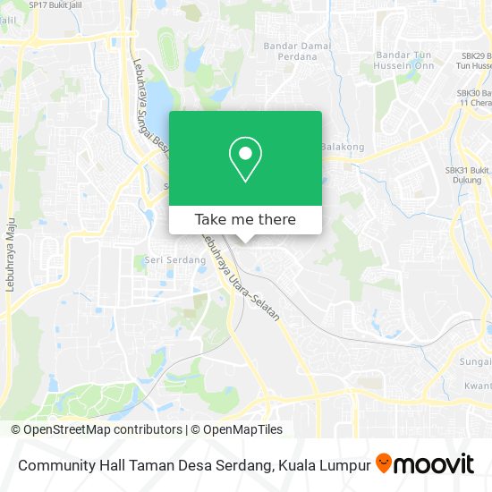 Community Hall Taman Desa Serdang map