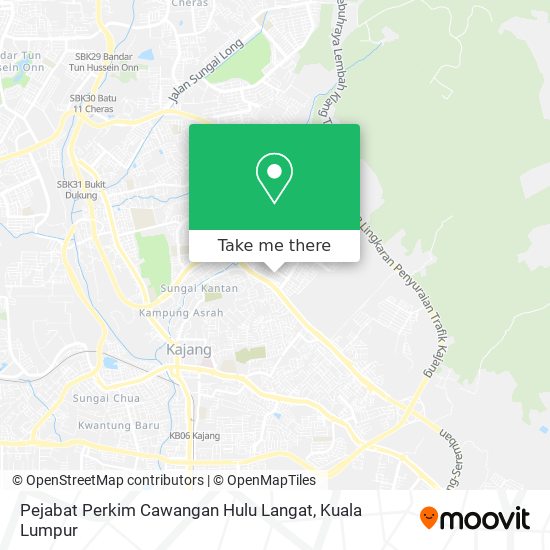 Peta Pejabat Perkim Cawangan Hulu Langat