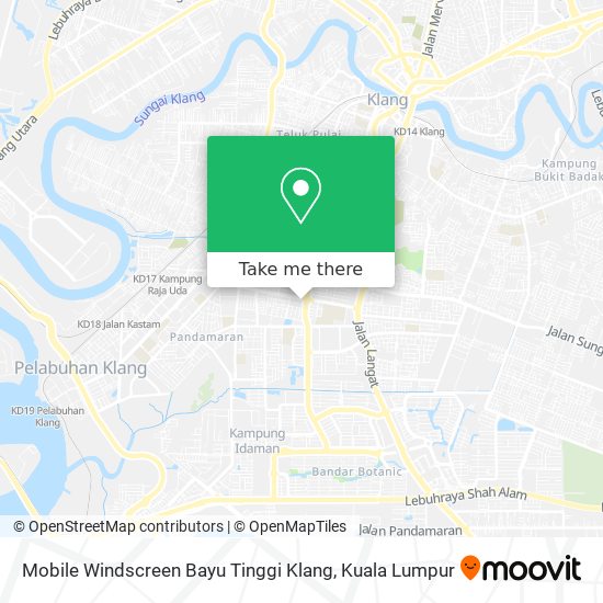 Peta Mobile Windscreen Bayu Tinggi Klang