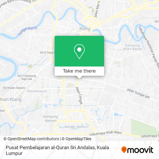 Peta Pusat Pembelajaran al-Quran Sri Andalas