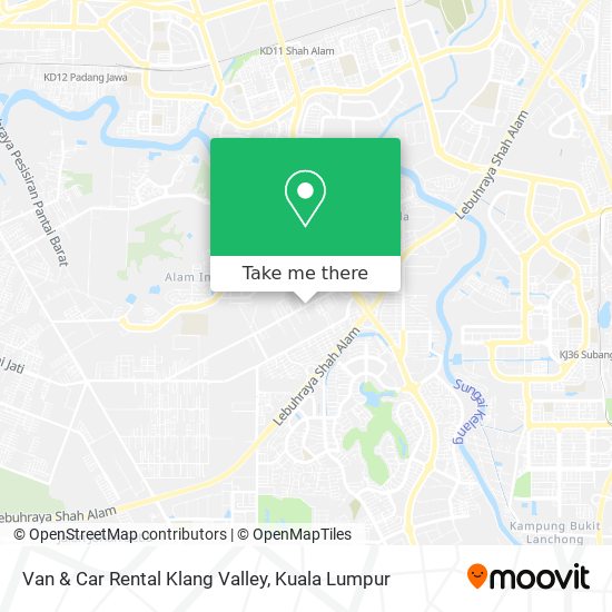 Peta Van & Car Rental Klang Valley