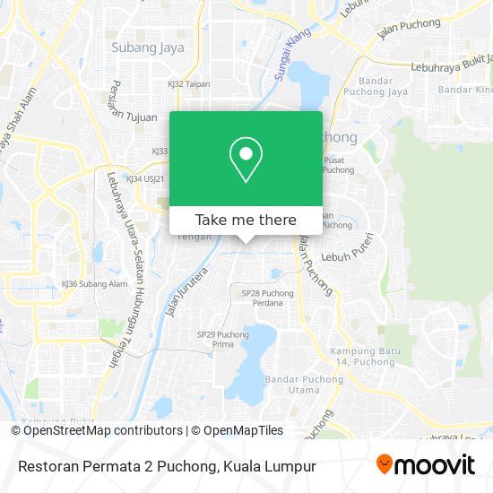 Restoran Permata 2 Puchong map