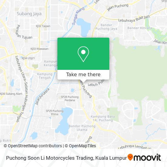 Puchong Soon Li Motorcycles Trading map