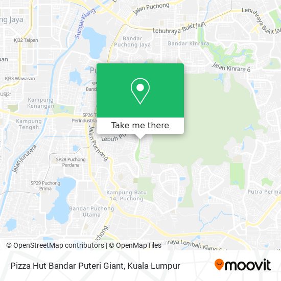 Peta Pizza Hut Bandar Puteri Giant