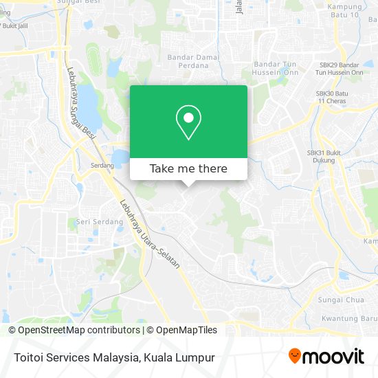 Peta Toitoi Services Malaysia