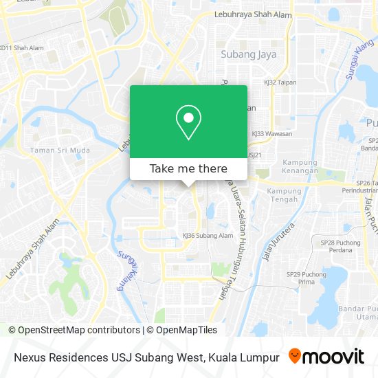 Peta Nexus Residences USJ Subang West