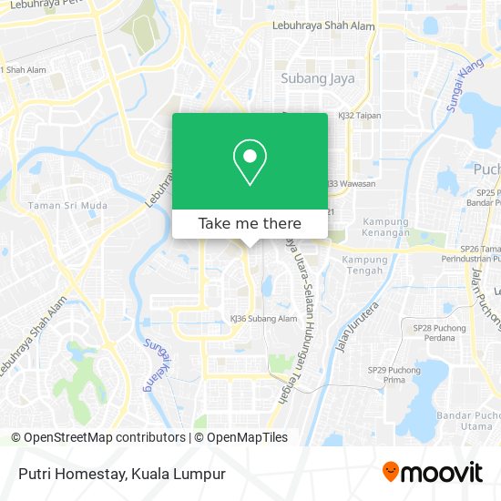 Putri Homestay map