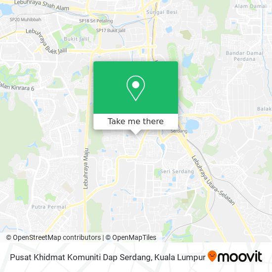 Pusat Khidmat Komuniti Dap Serdang map