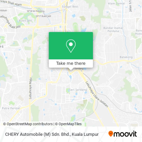 CHERY Automobile (M) Sdn. Bhd. map
