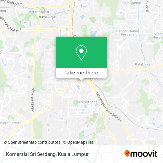 Komersial Sri Serdang map