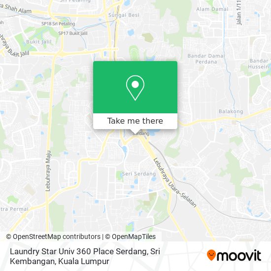 Laundry Star Univ 360 Place Serdang, Sri Kembangan map