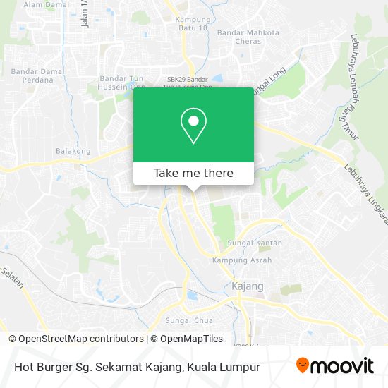 Peta Hot Burger Sg. Sekamat Kajang