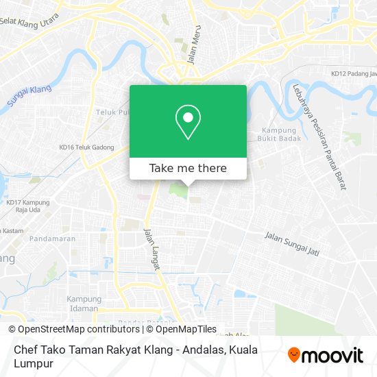 Chef Tako Taman Rakyat Klang - Andalas map