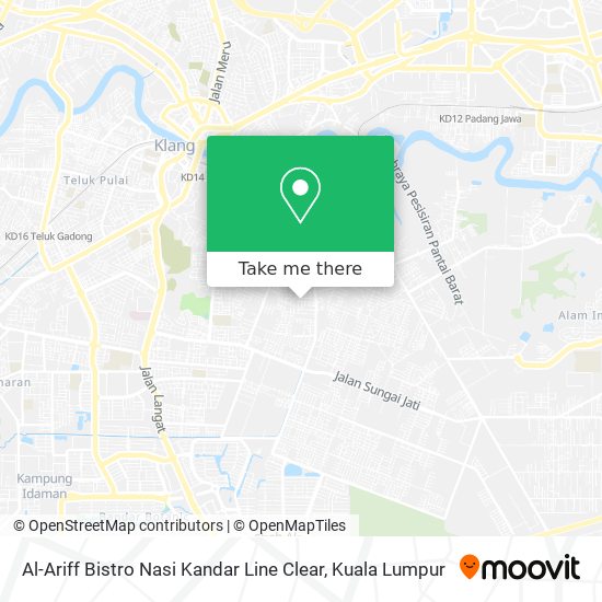 Peta Al-Ariff Bistro Nasi Kandar Line Clear