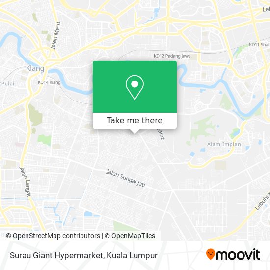 Peta Surau Giant Hypermarket