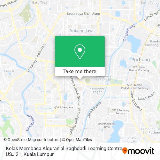 Peta Kelas Membaca Alquran al Baghdadi Learning Centre USJ 21