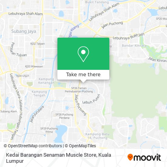 Peta Kedai Barangan Senaman Muscle Store