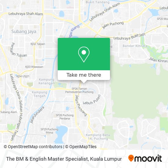The BM & English Master Specialist map