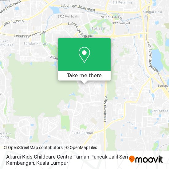 Akarui Kids Childcare Centre Taman Puncak Jalil Seri Kembangan map