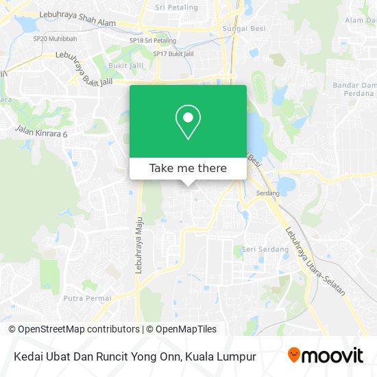 Peta Kedai Ubat Dan Runcit Yong Onn