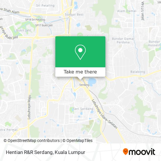 Peta Hentian R&R Serdang